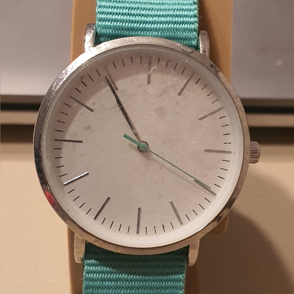 🦋10/$20🦋 MSPCI Silver/White/Blue Nylon Women's Watch